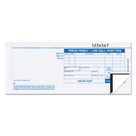 Tops, 38538, Credit Card Sales Slip, 7 7/8 x 3-1/4, Three-Part Carbonless, 100 Forms