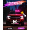 Miisiya Wireless Solar Cab Lights for Trucks Waterproof Solar Powered