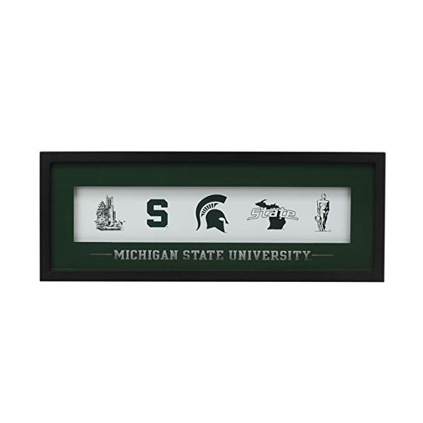 Open Road Brands Michigan State University Logo Evolution Framed Wall Decor