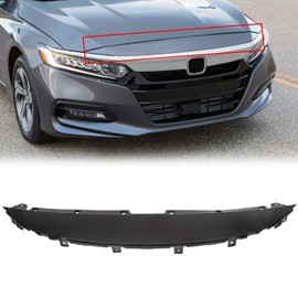 ECOTRIC Front Upper Cover Grille Black Compatible with 2018 2019 Honda Accord Sedan - Replace For HO1210155 71105TVAA00ZZ