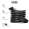 Bike Lock Combination Lock 4 Digit |1.8M X 10mm| Heavy