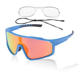 X AUTOHAUX 1Set Motorcycle Riding Goggles Anti-glare Tri-Acetyl Cellulos PC Outdoor Sports Sunglasses for Motocross Dirt Bike ATV Red Lens Blue Purple Red Frame