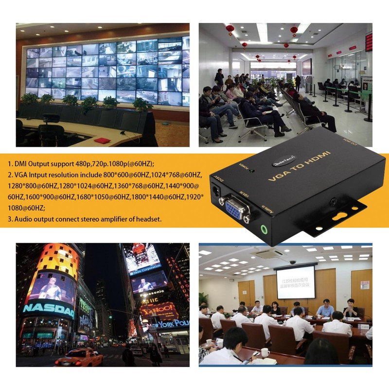 JideTech 1080P VGA to HDMI Converter with 3.5mm Audio Port