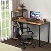 SHW 46-Inch Home Office Mission Computer Desk with Side Shelf