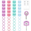 40 Piece Keycap Set with Labels Square and Round Plastic