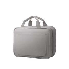 QULUXAO Toiletry Travel Bag for Women, Portable Hanging Makeup Bag (Grey)
