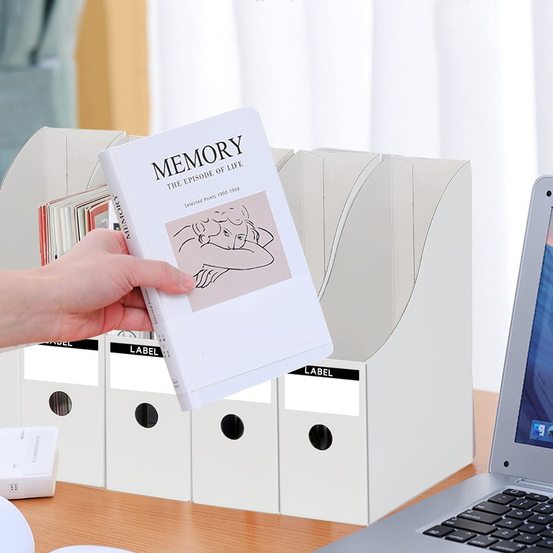 JINCHIDA 3 Pack Magazine File Holder with 3 Labels,Cardboard Magazine