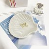 GO2HEJING Ring Dish Shell Shape Ceramic Jewelry Dish Tray, Decorative