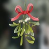 Hanging Mistletoe Sprig Christmas Window Stickers Reusable - Double Sided
