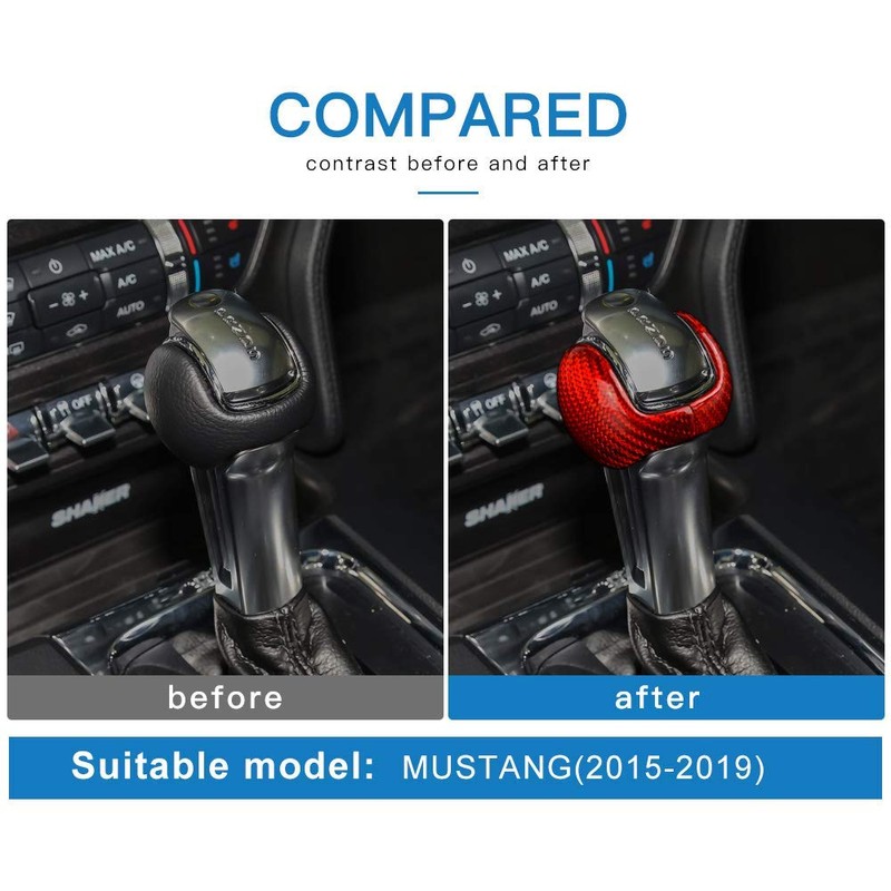 AIRSPEED Car Gear Shift Knob Cover Interior Accessories Sticker for