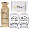 House Warming Gifts New Home, Housewarming Baskets Stemless Wine Glass