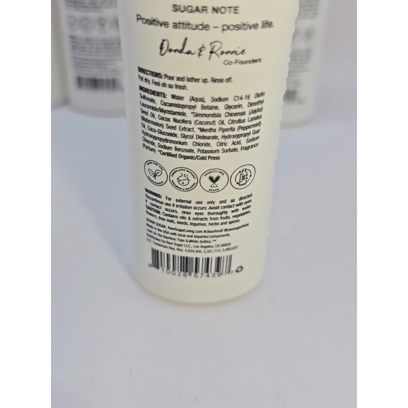 Raw Sugar 5 Pack Raw Sugar "Moisture Loving Body Wash"