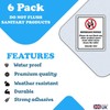 Do Not Flush Sanitary Products, Wipes Down Toilet - 6