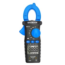 BAOMAIN - AC Digital Clamp Meter, 4000 Counts Multipurpose Clamp Meter for AC Current, AC/DC Voltage, Diode, Resistance, Continuity Test, NCV, Live Wire Test, BM1701