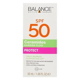 Balance Active Formula Ceramides Barrier Fluid SPF 50 (50ml) - Facial Sunscreen & Daily SPF Face Moisturiser, Broad Spectrum Sun Protection, Hydrating Ceramide Face Fluid
