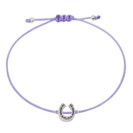 Selfmade Jewelry Horseshoe Bracelet Women's Silver (Adjustable up to 21 cm) Lucky Charm Bracelet for Women and Girls in Grey Includes Gift Box, Metal, No Gemstone