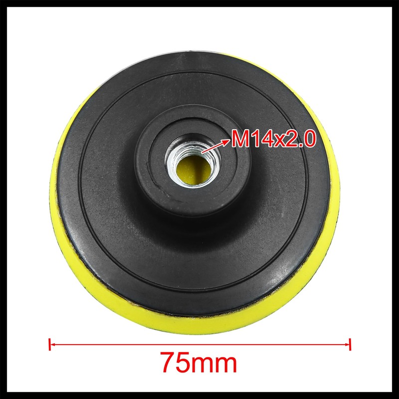 Hihaha 2pcs 3" Car Automotive M14x2.0 Pad Backing Plate Polisher