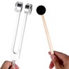 Tuning Fork Set (128Hz, 256Hz, 512Hz), Tuning Forks for Chakra/Healing/Sound