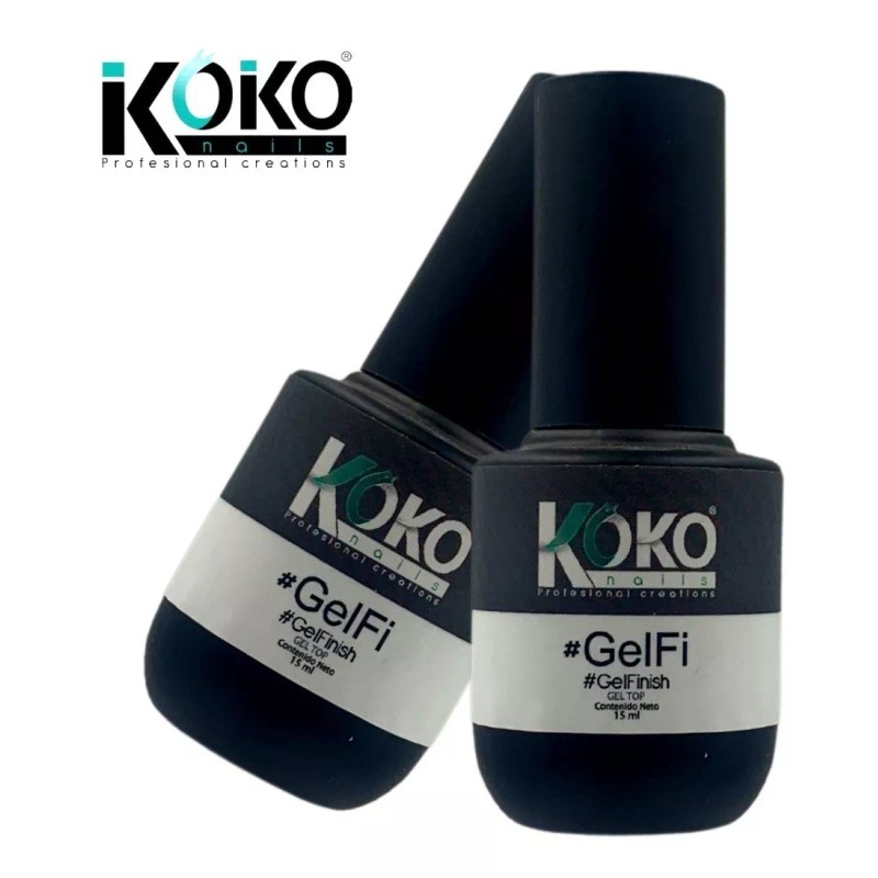 Koko Nails Gel Top Coat Finish, #gelfi Esmalte Para Uñas.