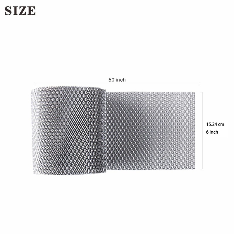 6 inch x 50 feet Aluminum Gutter Guard, Leaf Filter