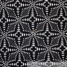 Unbranded BonEful Fabric FQ Cotton Quilt Black White B&W Diamond Pattern Print Dot Damask