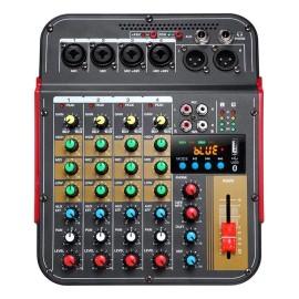 Genéric Audio Consola Mezclador Bluetooth Usb Mixer De 6 Canales