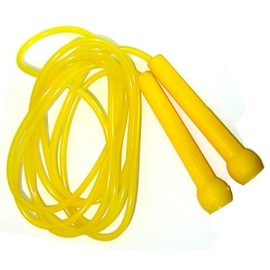ISH Skipping Rope Fitness Exercise Speed Jump Plastic Rope Gym Fitness PVC Cord (Yellow)