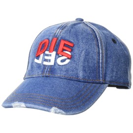 Diesel A010760SAZV Men's Cap, Denim Embroidery, indigo blue