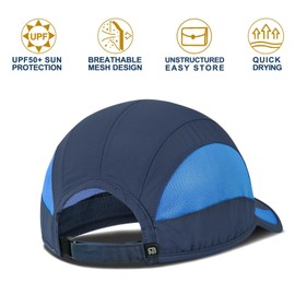 GADIEMKENSD Golf Hat Lightweight Sport Running Hat Multiple Colour Breathable Cooling Dri Fit Hat Unstructured Baseball Cap Trucker Dad Hats for Summer Gym Tennis Camping Hat for Men Navy 2 Sets