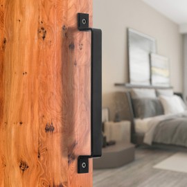 FaithLand Barn Door Handle, Black 12 inch Gate Handle, Door Pull, Pull Handle for Sliding Barn Door Gate Cabinet Closet Drawer Garage Shed