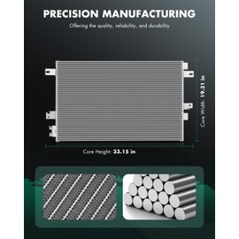 SCITOO Condenser Air Conditioning Fit for Chrysler for 2007-2010 for Sebring 2.4L 2.7L 3.5L & for Dodge 2008-2009 for Avenger 2.7L 3.5L & for Jeep 2007-2010 for Compass 2.0L 2.4L Replace3586