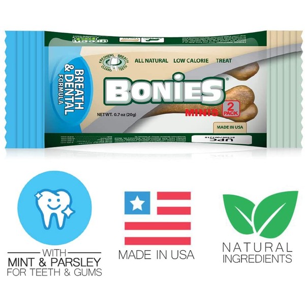 BONIES Natural Dental MINIS 2 Bone Pack (0.7 oz)