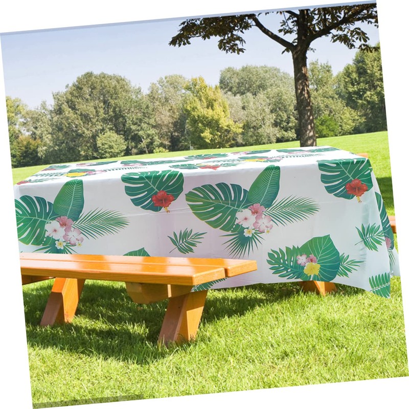 LABRIMP Elegant Tropical Palm Leaf Tablecloth Party Home Decor for