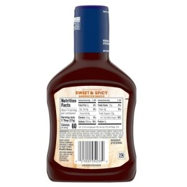 Kraft Sweet & Spicy Slow-Simmered BBQ Barbecue Sauce (18 oz Bottle) (Pack of 2)