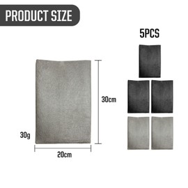 QFEHTHSK Pack of 5 Cleaning Cloths, Household Cleaning Tools, Reusable Cleaning Cloth, Suitable for Glass, Mirrors, Tableware, Furniture and More