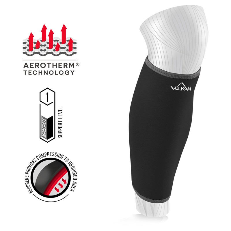 Vulkan Classic Calf/Shin Support, Large, 38 to 42 cm, Breathable
