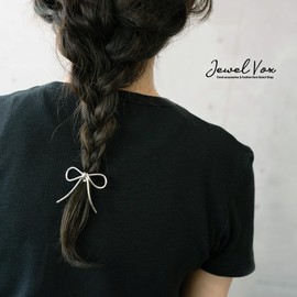 JewelVOX Pony Hook Hair Accessories, Women's, Gold, Silver, Ribbon, Metal, Stylish, Popular, Adult (Gold)