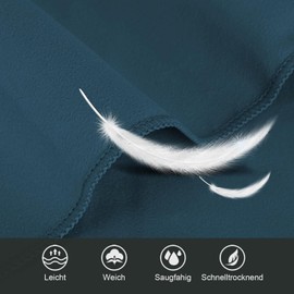 Microfibre Towel Set of 3 - Large 200 x 100 cm and 2 Small 80 x 40 cm, Quick-Drying Microfibre Sports Towel for Travel Towel, Bath Towel, Fitness & Sports Towels and Beach Towel (Navy Blue)