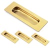 HOMOTEK 4 Pack 120mm Flush Sliding Closet Door Pulls, Recessed