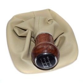 eGang Auto Gear Wood Shift Knob Gaitor Boot 5 Speed Fit for Volkswagen Passat 1998-2004