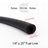 Strongthium 1/4 inch ID Fuel Line Hose 25" + Inline