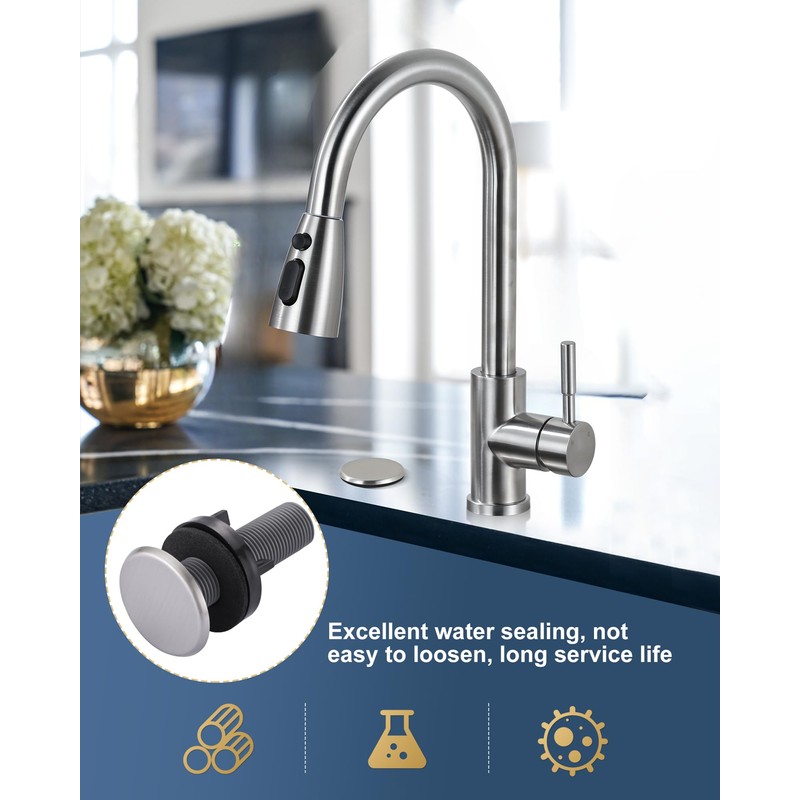 ARCORA Kitchen Sink Hole Cover: Premium Faucet Hole Plate Stopper