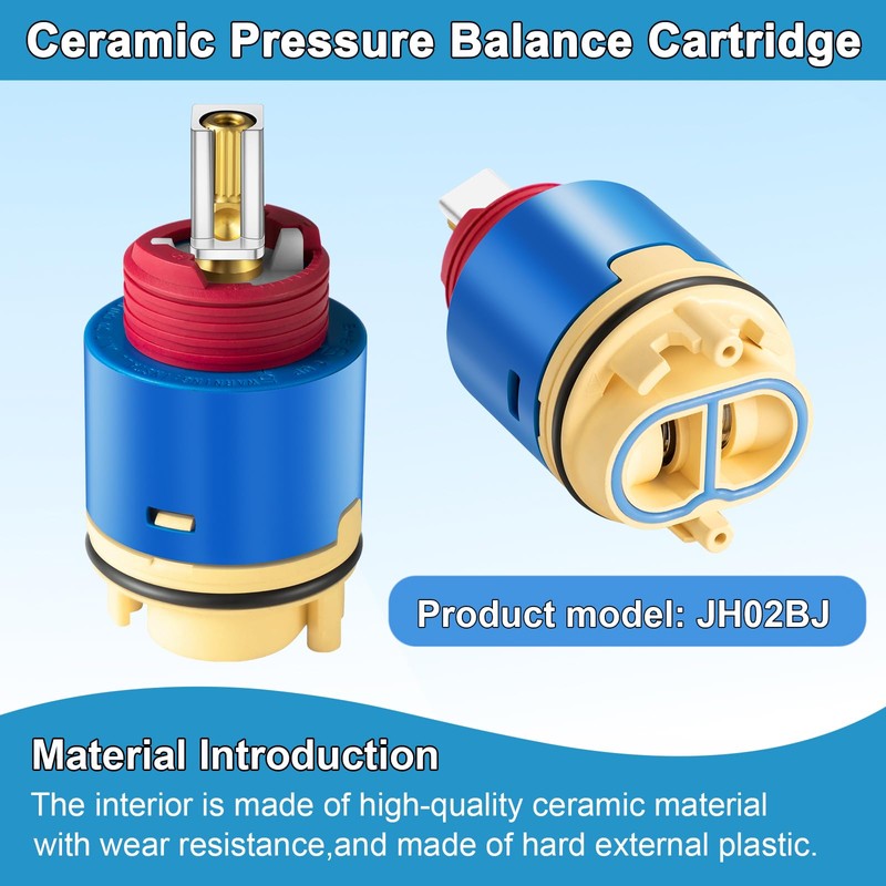 (1Pack) JH02BJ HL-40 Shower Cartridge Replacement,40mm Ceramic Pressure Balance Cartridge,for