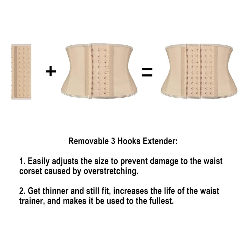Atbuty Waist Trainer Hooks Extender for 7 Inches and 9