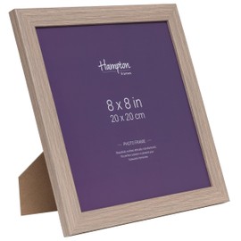 Hampton Frames SORBONNE 8x8 (20x20cm) Pack of 1 Oak Effect Picture Frame Acrylic (Non-Glass) SOR88NGX-1PK