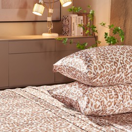 HENGWEI Satin Sheet Set Queen Size,4 Piece Sheet Set Breathable and Cooling,Silk Queen Sheet Set Deep Pocket,Wrinkle Free,Easy Care