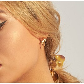 Hoop Earrings for Women 14K Real Gold Plated Initial Letter Earrings for Women, Valentine's Day Gifts for Her