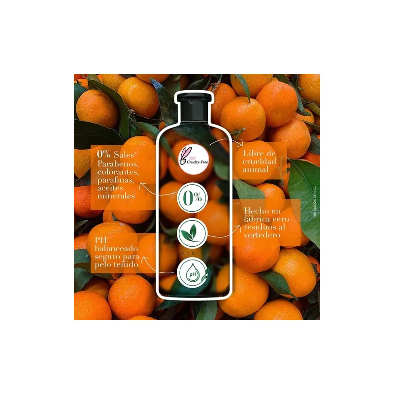 Shampoo Herbal Essences Mandarina, Jengibre, Menta 400ml 3pz