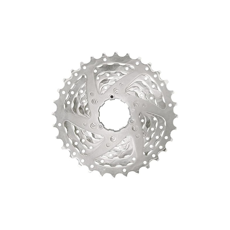 SUNRACE Cassette de Piñones MTB CSM66 8P 1132D Nickel Plata