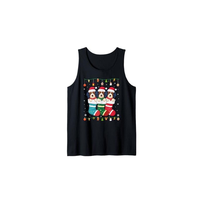 Havanese Dog in Christmas Men Women Kids Xmas Pajama Tank